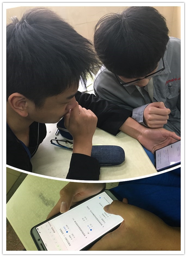 學(xué)生討論、答題