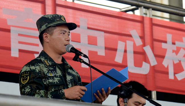 武警第二機(jī)動總隊二支隊教導(dǎo)隊教導(dǎo)員劉武智發(fā)言